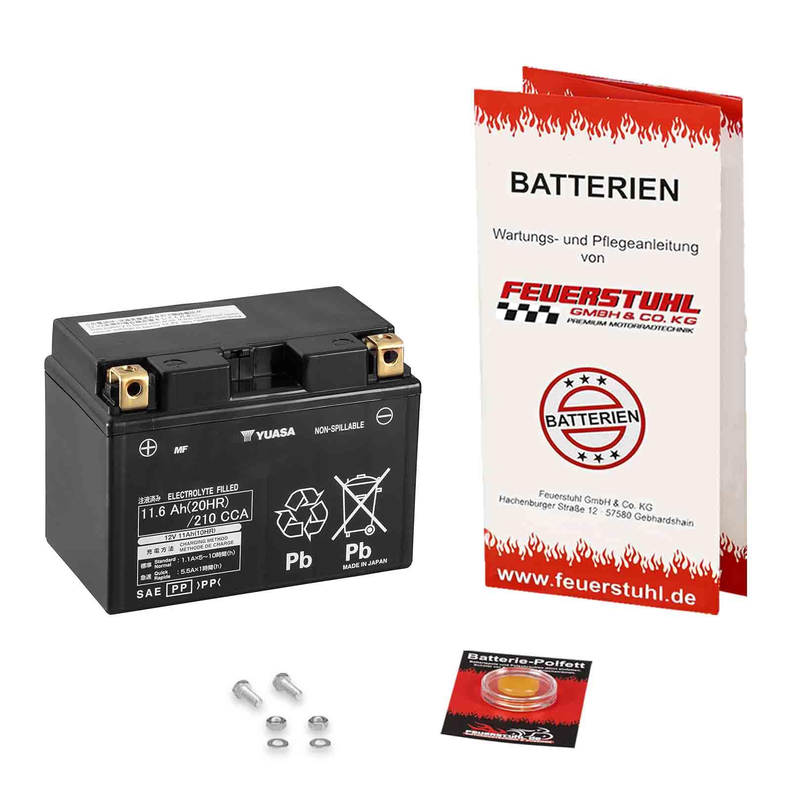 Batterie für Honda SH 300 i, 2016-2020 (NF05) YUASA, wartungsfrei, einbaufertig (inkl. 7,50 Pfand) Erstausrüsterqualität von Feuerstuhl GmbH & Co. KG