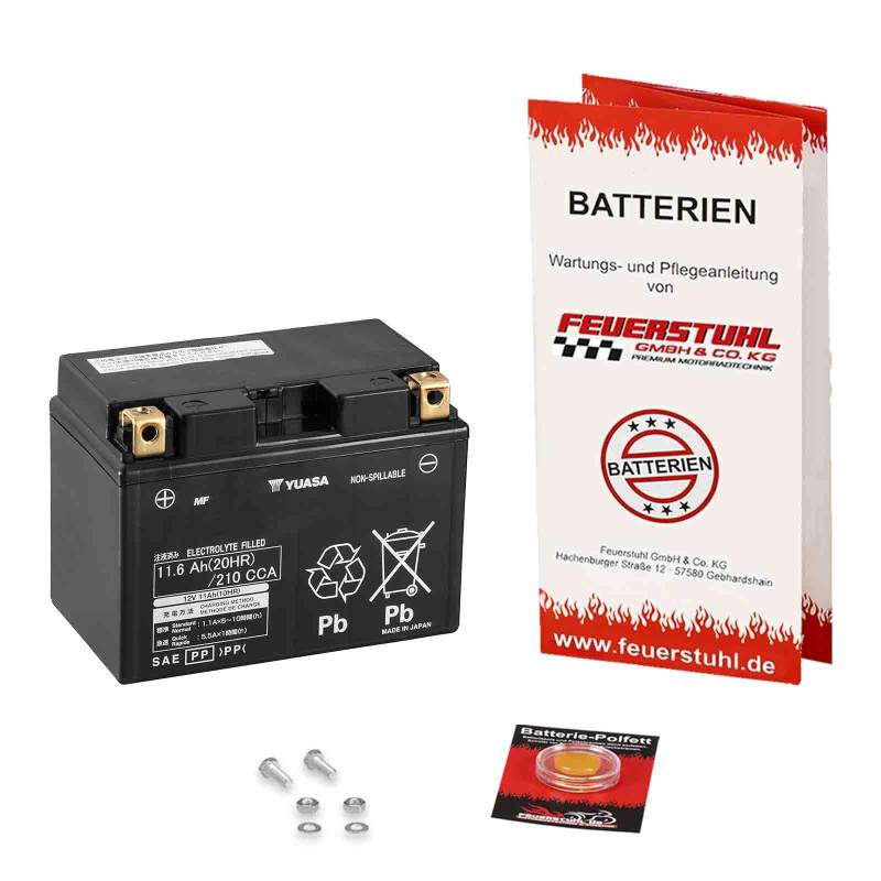 Batterie für Honda VFR 800 F, 2014-2016 (RC79) YUASA, wartungsfrei, einbaufertig (inkl. 7,50 Pfand) Erstausrüsterqualität von Feuerstuhl GmbH & Co. KG