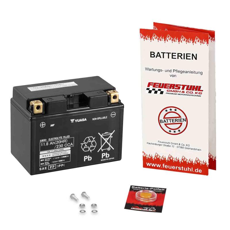 Batterie für Honda VT 750 CS Shadow, 2010-2016 (RC50) YUASA, wartungsfrei, einbaufertig (inkl. 7,50 Pfand) Erstausrüsterqualität von Feuerstuhl GmbH & Co. KG
