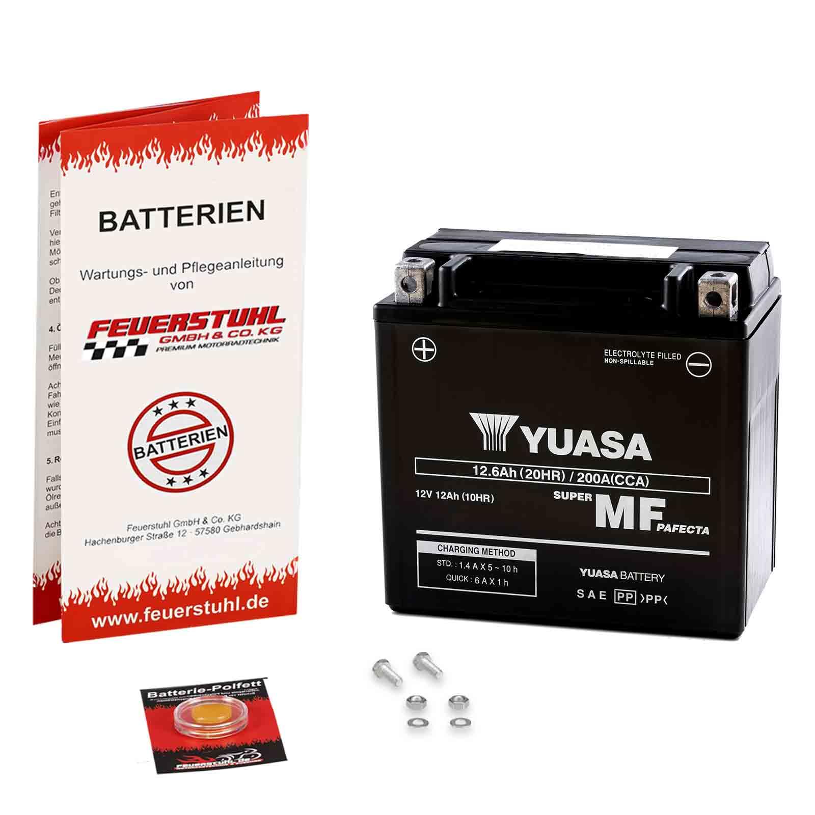 Batterie für KTM Super Duke 1290 R, 2014-2019, YUASA, wartungsfrei, einbaufertig (inkl. 7,50€ Pfand) 12Ah|200A, Erstausrüsterqualität von Feuerstuhl GmbH & Co. KG
