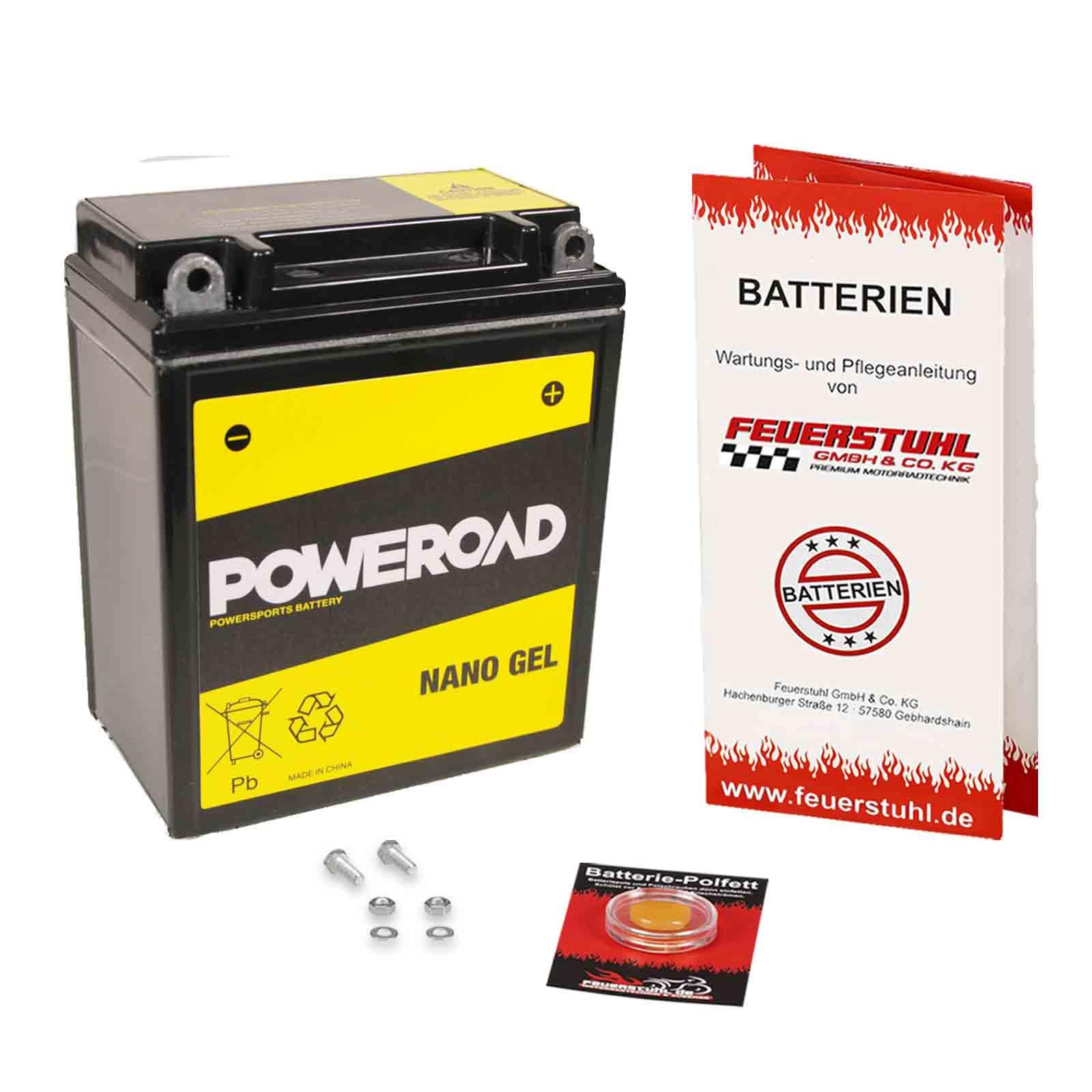 Batterie für Peugeot Pulsion 125, 2019-2023, wartungsfrei, einbaufertig (inkl. 7,50 Pfand) Gel von Feuerstuhl GmbH & Co. KG
