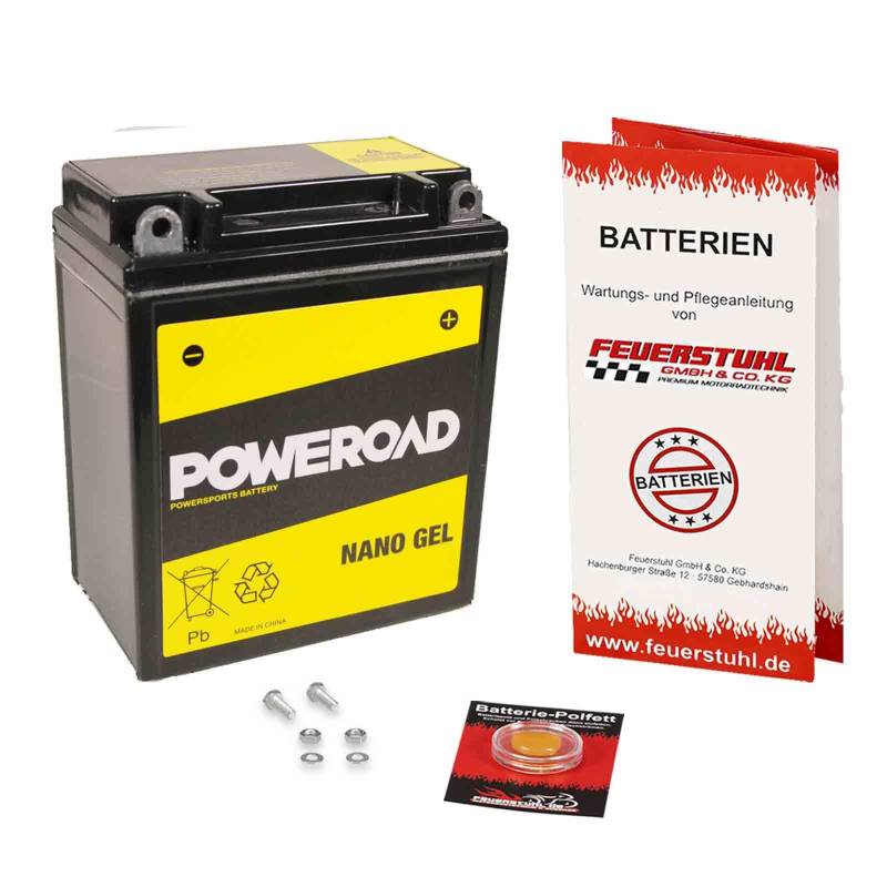 Batterie für Peugeot Pulsion 125, 2019-2023, wartungsfrei, einbaufertig (inkl. 7,50 Pfand) Gel von Feuerstuhl GmbH & Co. KG