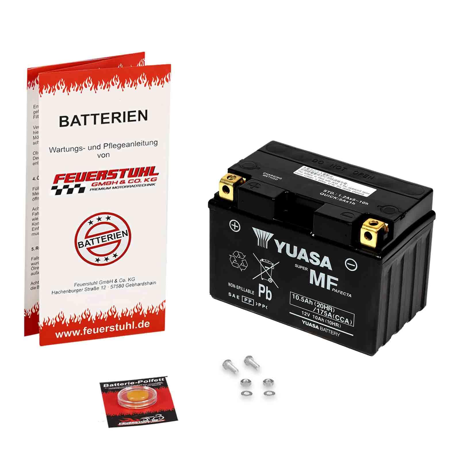 Batterie für Suzuki SV 650, 1999-2002 (AV) YUASA, wartungsfrei, einbaufertig (inkl. 7,50 Pfand) Erstausrüsterqualität von Feuerstuhl GmbH & Co. KG
