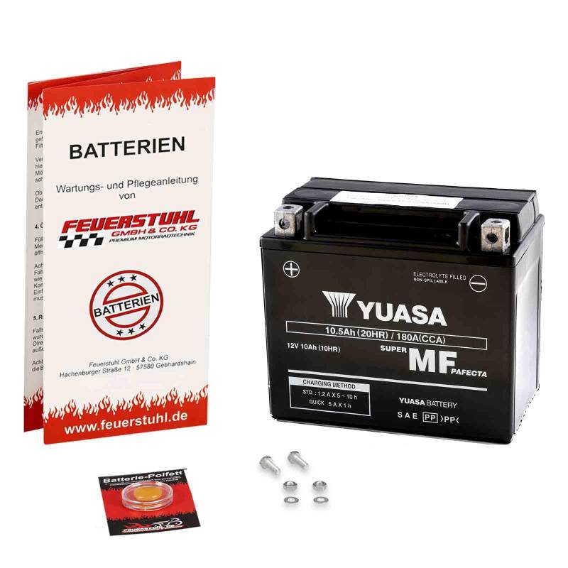 Batterie für Vespa Sei Giorni 300, 2018-2022, YUASA, wartungsfrei, einbaufertig (inkl. 7,50€ Pfand) Erstausrüsterqualität von Feuerstuhl GmbH & Co. KG