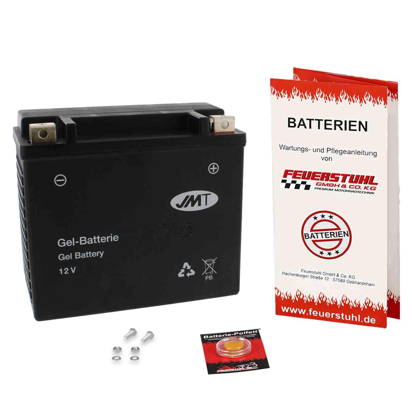 Gel Batterie für Indian Roadmaster Dark Horse, 2020-2023, wartungsfrei, einbaufertig (inkl. 7,50€ Pfand) 20Ah von Feuerstuhl GmbH & Co. KG