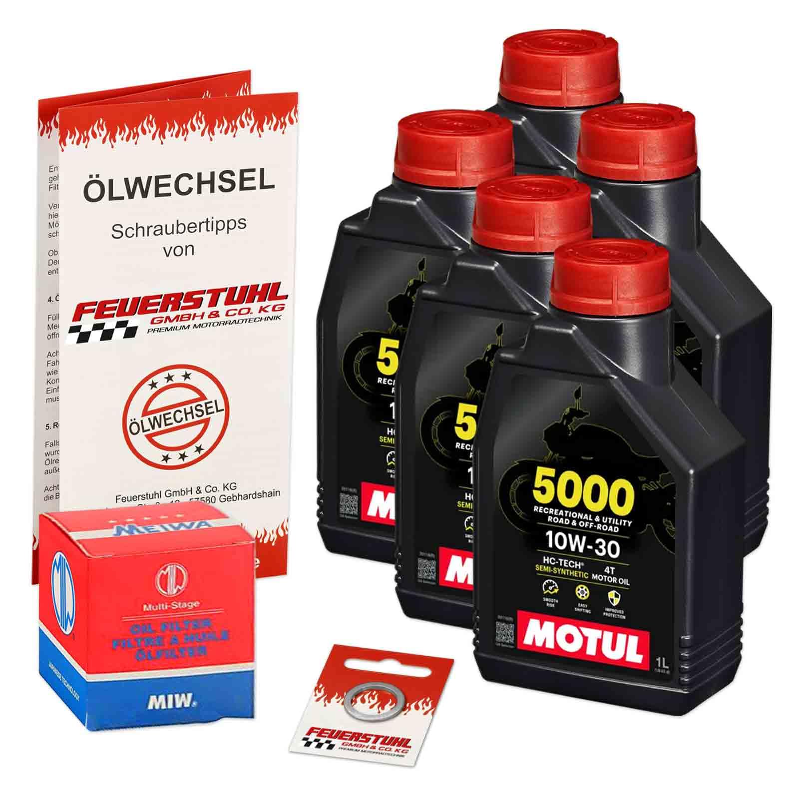 Öl & Ölfilter für Honda CRF 1100 L Africa Twin, 2020-2023 (SD09), Ölwechsel Set 10W-30 Motoröl + MiW Filter + Dichtring(e) von Feuerstuhl GmbH & Co. KG