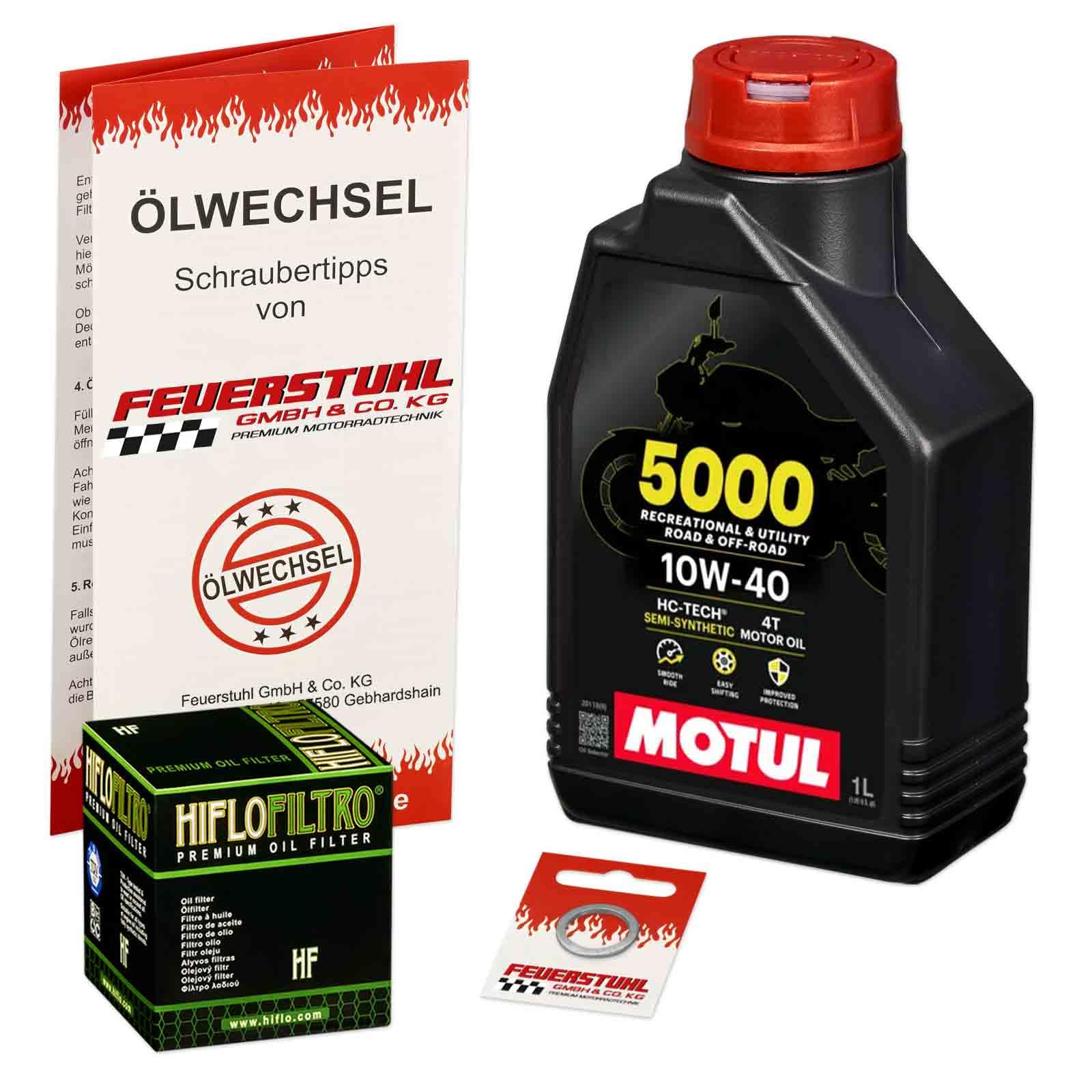 Öl & Ölfilter für Honda CRF 250 R, 2004-2017, Ölwechsel Set 10W-40 Motoröl + HiFlo Filter + Dichtring(e) von Feuerstuhl GmbH & Co. KG