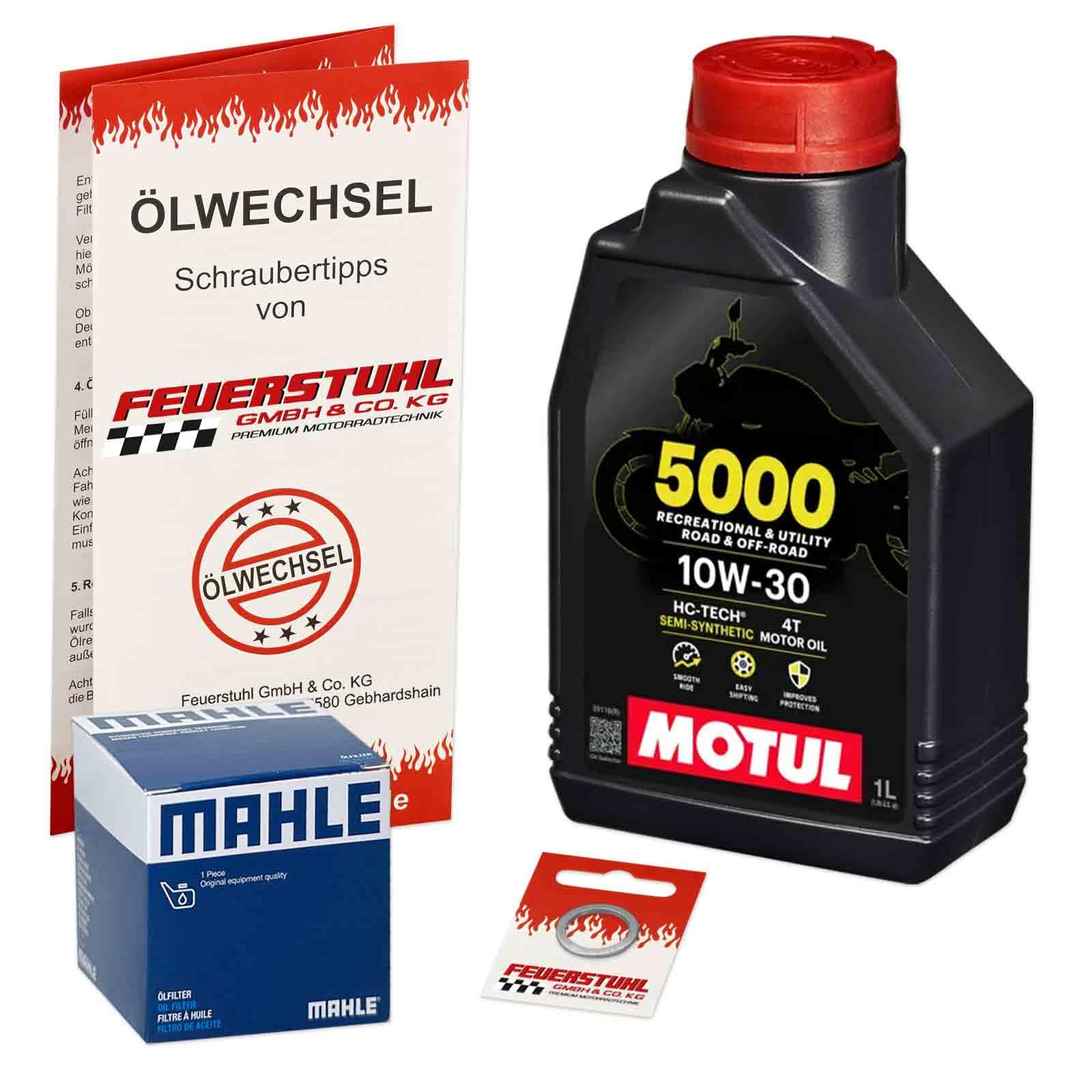 Öl & Ölfilter für Honda CRF 450 R, 2002-2016, Ölwechsel Set 10W-30 Motoröl + Mahle Filter + Dichtring(e) von Feuerstuhl GmbH & Co. KG