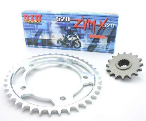 DID Kettensatz Yamaha XJ 600 S Diversion -> Bj. 1992-2003 (mit DID X-Ring-Kette, Typ ZVM-X, goldfarben, super verstärkt) von Feuerstuhl.de GmbH