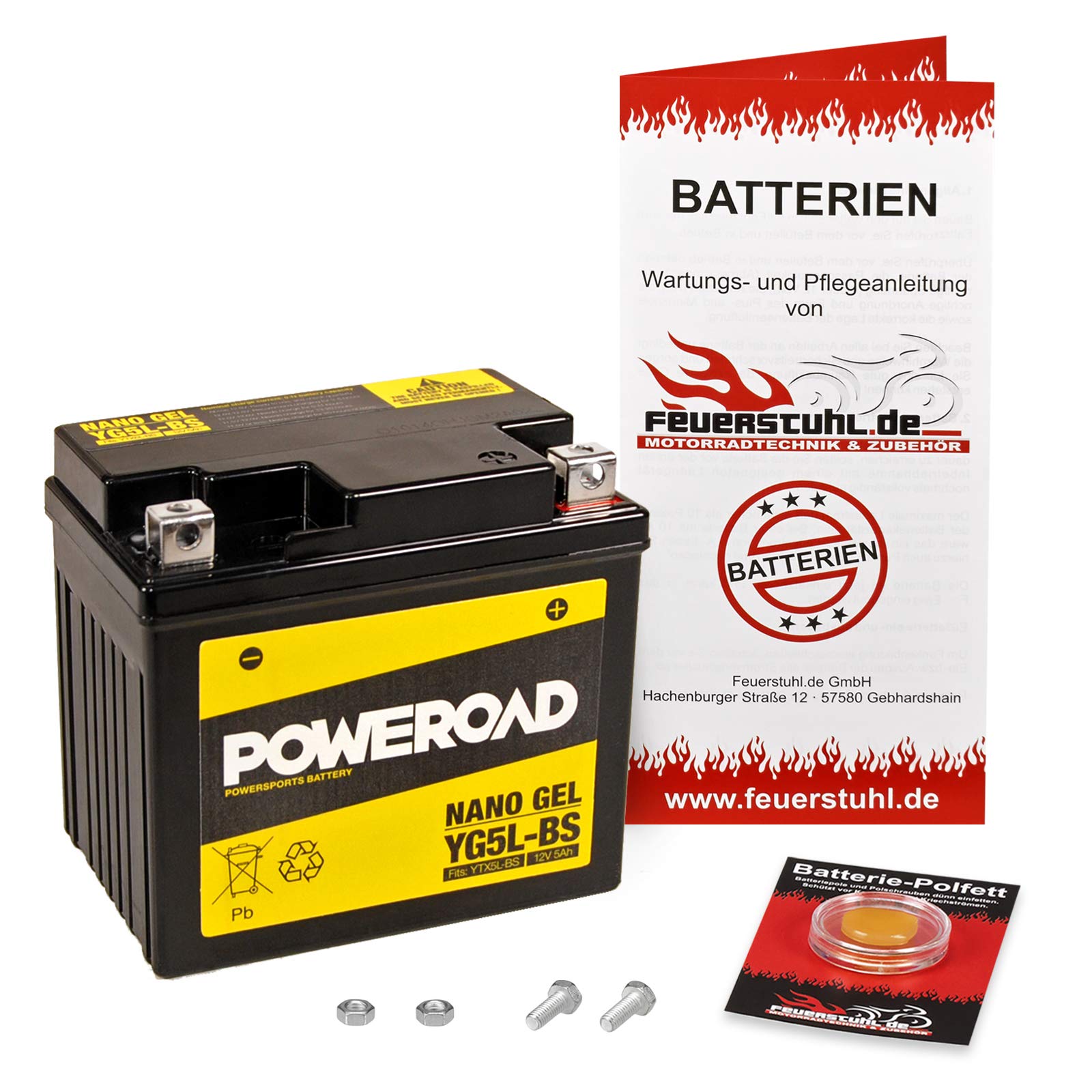 Gel-Batterie NSR 125 R (JC22) wartungsfrei, einbaufertig, startklar, inkl. 7,50€ Pfand von Feuerstuhl.de GmbH