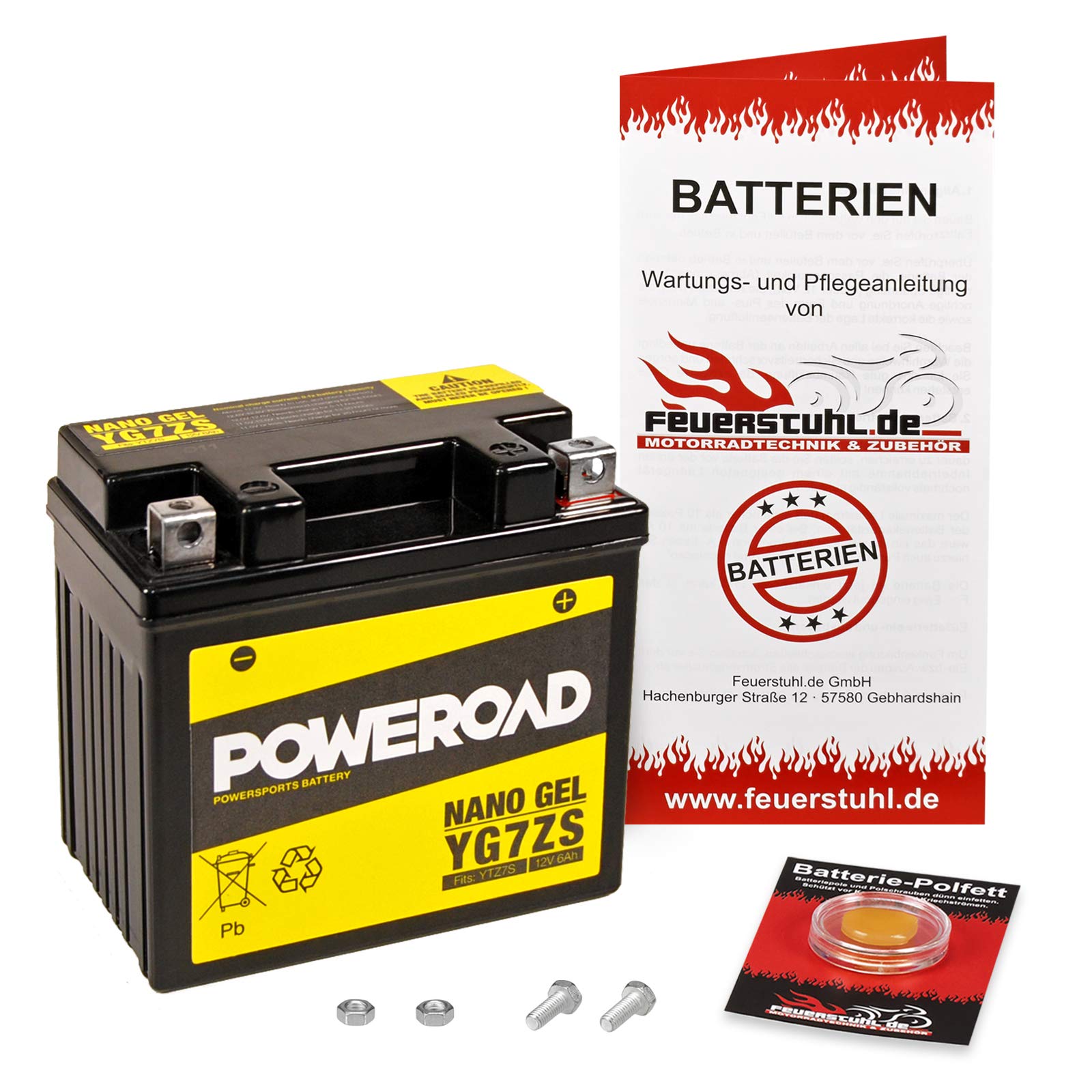 Gel-Batterie SH Mode 125, 2014-2016 (JF51) wartungsfrei, einbaufertig, startklar, inkl. 7,50€ Pfand von Feuerstuhl.de GmbH