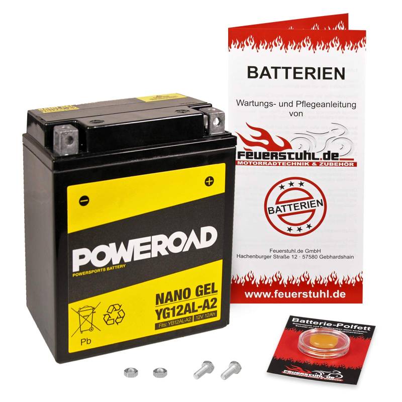Gel-Batterie für Honda CBX 650 E (RC13) wartungsfrei, einbaufertig, startklar, inkl. 7,50€ Pfand von Feuerstuhl.de GmbH