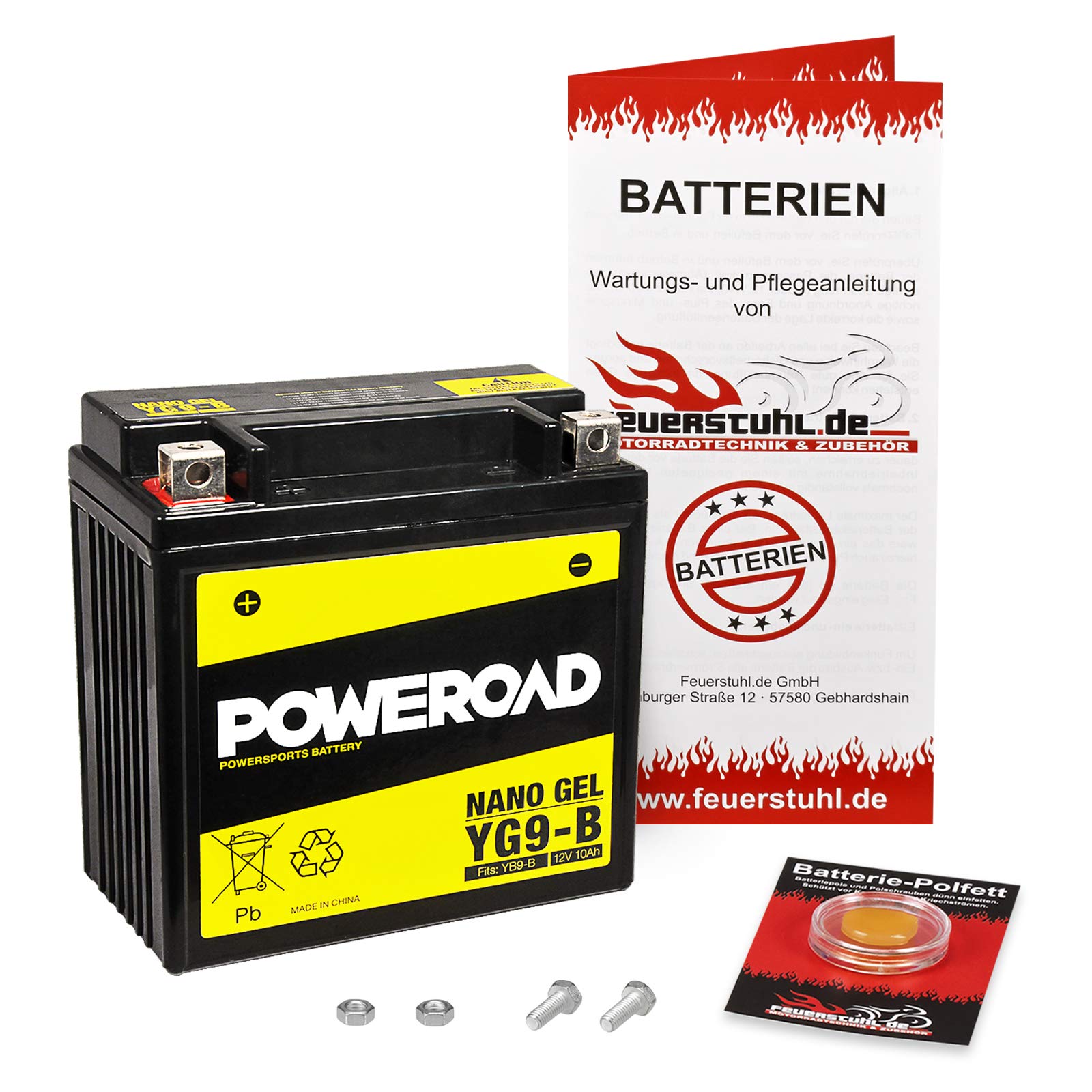 Gel-Batterie für Kawasaki Eliminator 125 (BN125A) wartungsfrei, einbaufertig, startklar, inkl. 7,50€ Pfand von Feuerstuhl.de GmbH