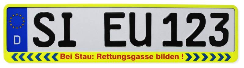 Kennzeichenhalter Rettungsgasse von Feuerwehrdiscount