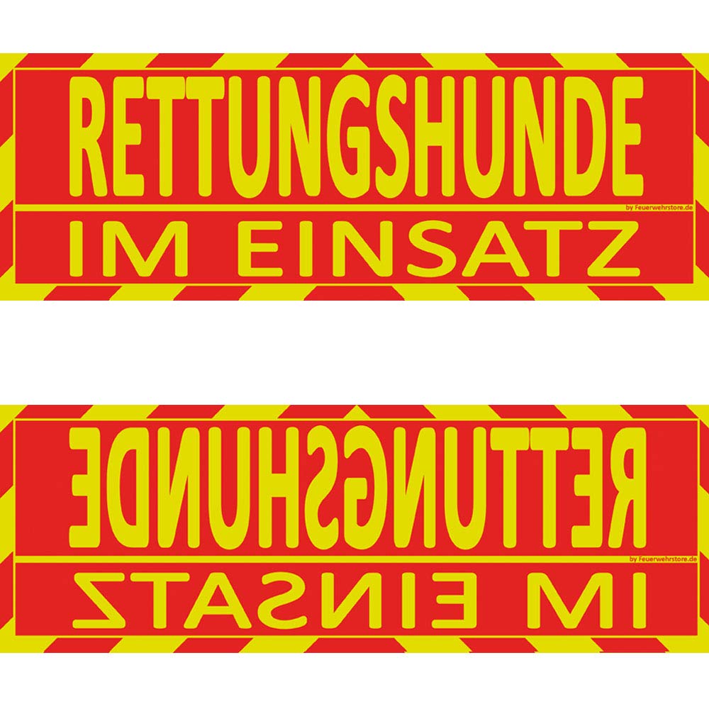 Feuerwehrstore Rettungshunde im Einsatz Wendeschild WSB2 für die Sonnenblende in Normal- & Spiegelschrift Rettungshunde Feuerwehrstore Rettungshunde im Einsatz Wendeschild WSB2 für die Sonnenblende in Normal- & Spiegelschrift Rettungshunde von Feuerwehrstore