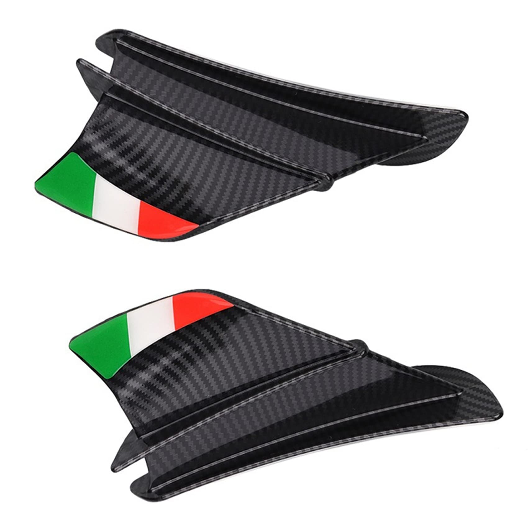 Fhdpeebu Motorrad Winglet Aerodynamischer FlüGel Kit Spoiler Motorrad Wind FließEn Befestigung FlüGel für S1000RR V4-10R R1, Schwarz von Fhdpeebu