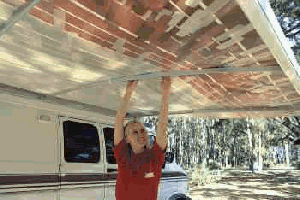 Fiamma Rafter Pro gekrümmt, Aluminium, Grau, Awning von Fiamma