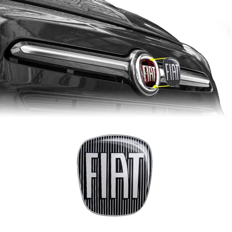 Fiat 14186B 3D-Aufkleber Ersatz-Logo schwarz für 500L von Fiat