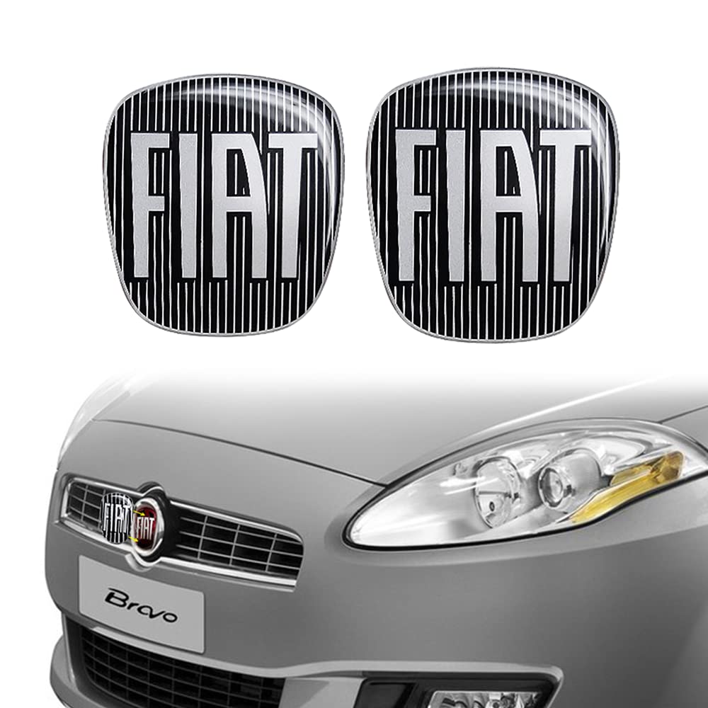 Fiat 14186D-14187B 3D Aufkleber Logo Bravo, Schwarz, 2 Stücke, Vorne und Hinten Fiat 14186D-14187B 3D Aufkleber Logo Bravo, Schwarz, 2 Stücke, Vorne und Hinten von Fiat