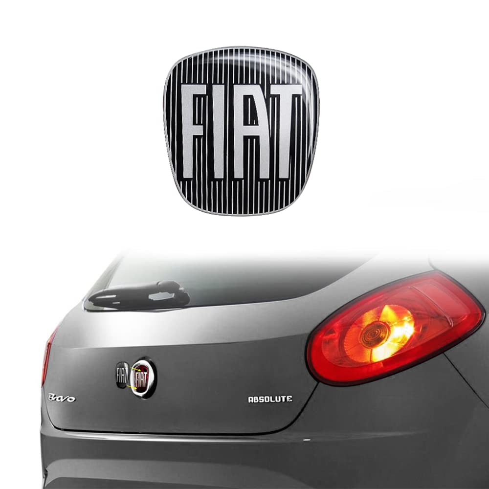 Fiat 14186D 3D Aufkleber Logo Bravo, Hinten, Schwarz, 71 x 65 mm von Fiat