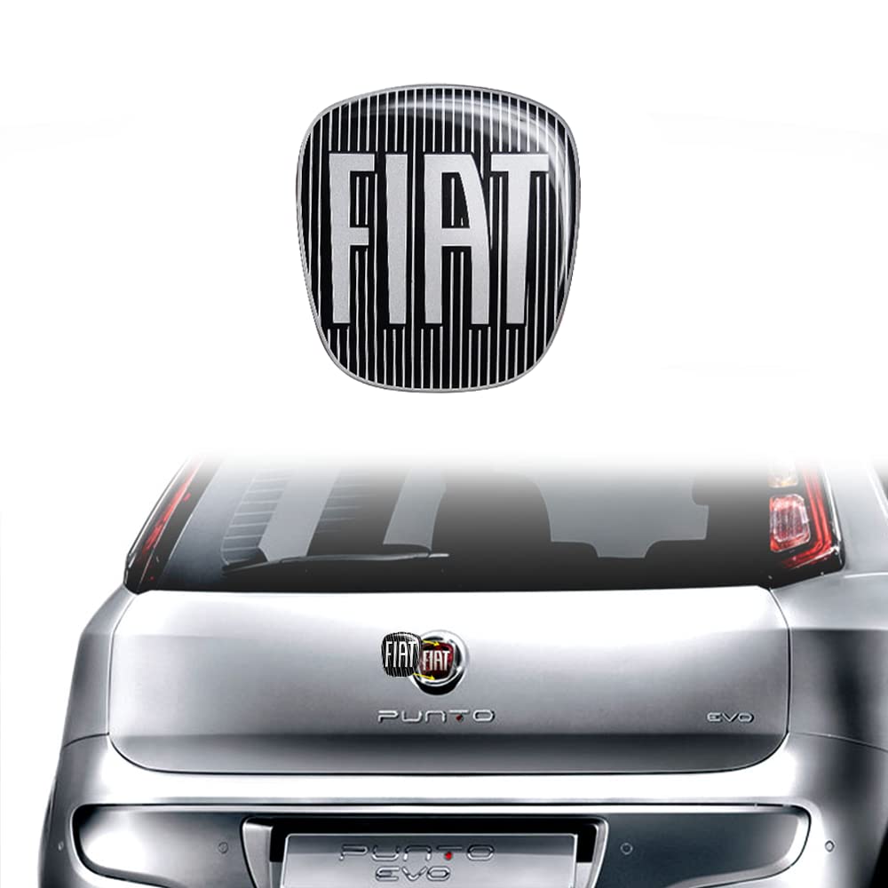 Fiat 14186G 3D Aufkleber Logo für Punto Evo, Hinten, Schwarz, 71 x 65 mm Fiat 14186G 3D Aufkleber Logo für Punto Evo, Hinten, Schwarz, 71 x 65 mm von Fiat