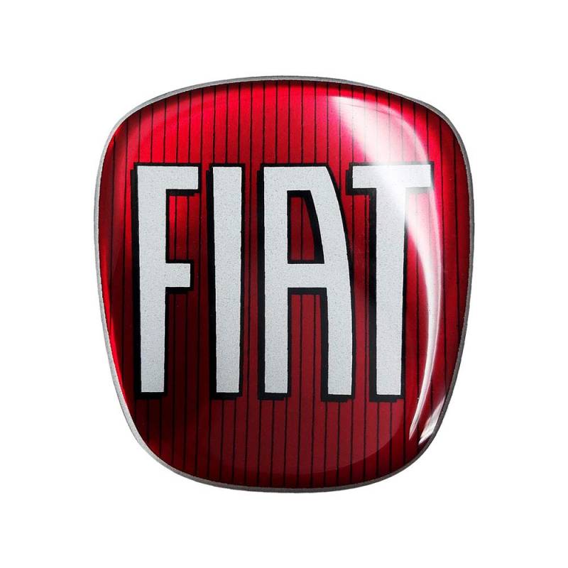 Fiat 14192 3D Aufkleber Logo für 500 Lenkrad, 40 x 43 mm Rot von Fiat