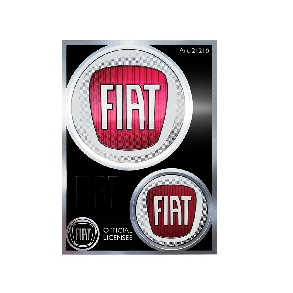 Fiat 21210 Aufkleber Offiziellen 2 Logos, 94 x 131 mm von Fiat