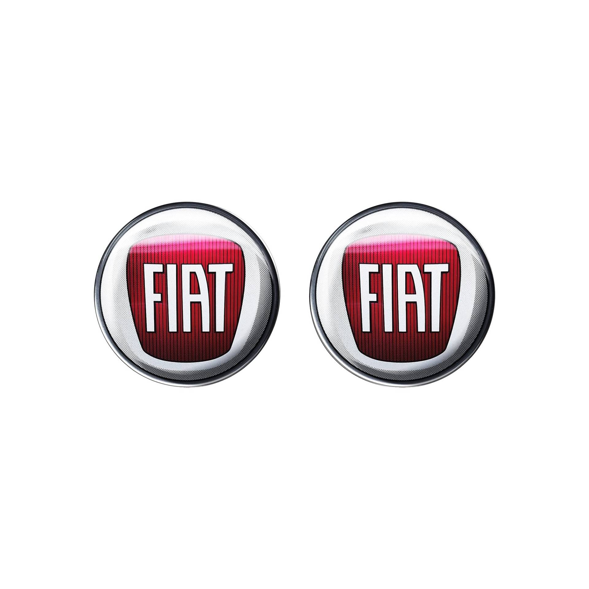 Fiat 21220 Aufkleber 3D Offiziellen Logo 12 mm, 2 Aufkleber von Fiat