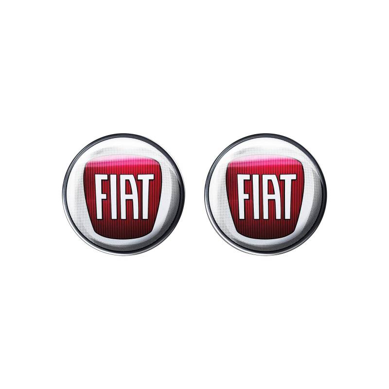 Fiat 21221 Aufkleber 3D Offiziellen Logo 21 mm, 2 Aufkleber von Fiat