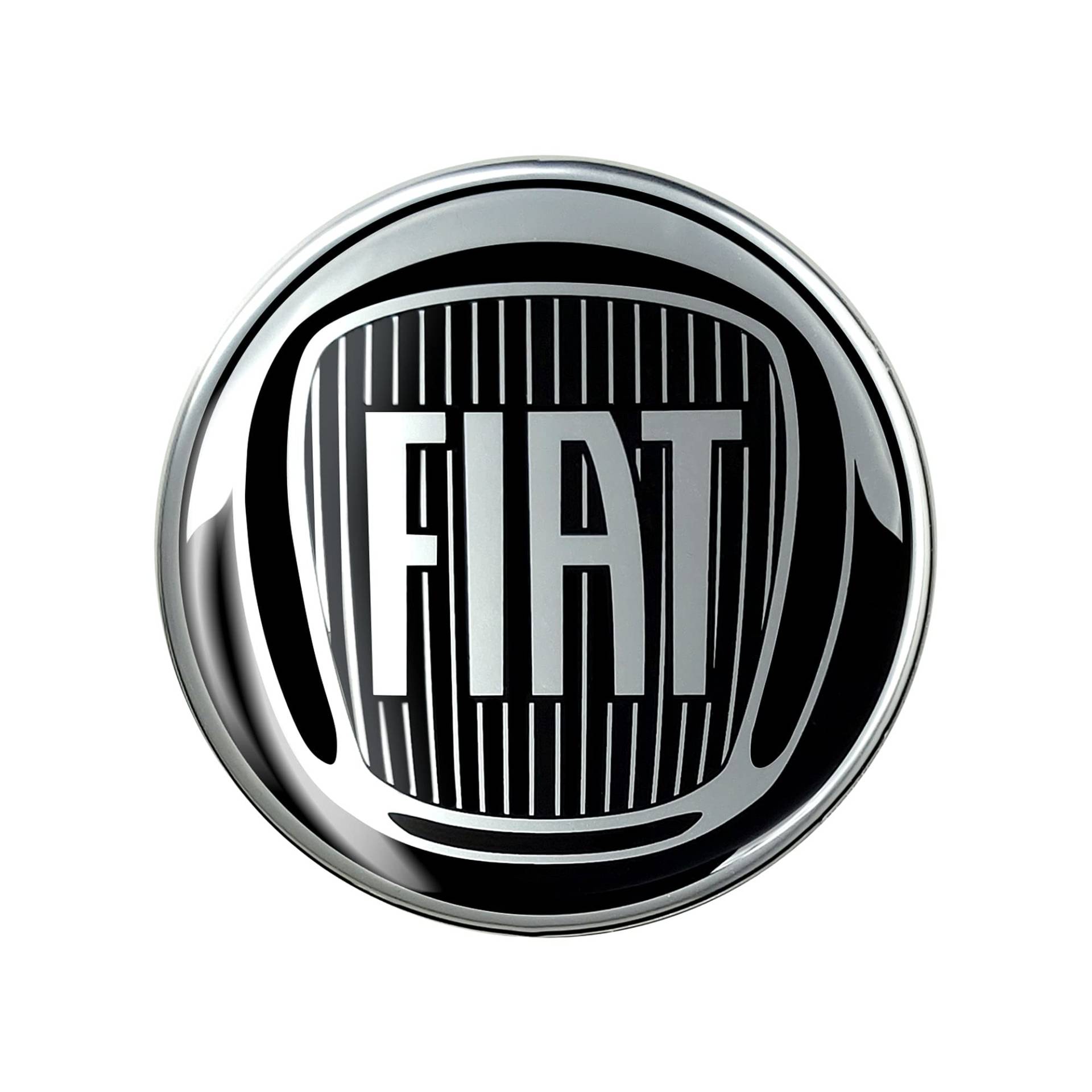 Fiat 21228 Aufkleber 3D Offiziellen Logo Black 40 mm von Fiat