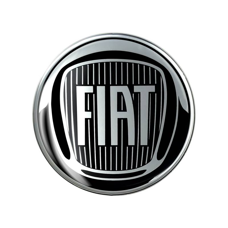 Fiat 21229 Aufkleber 3D Offiziellen Logo Black 48 mm von Fiat