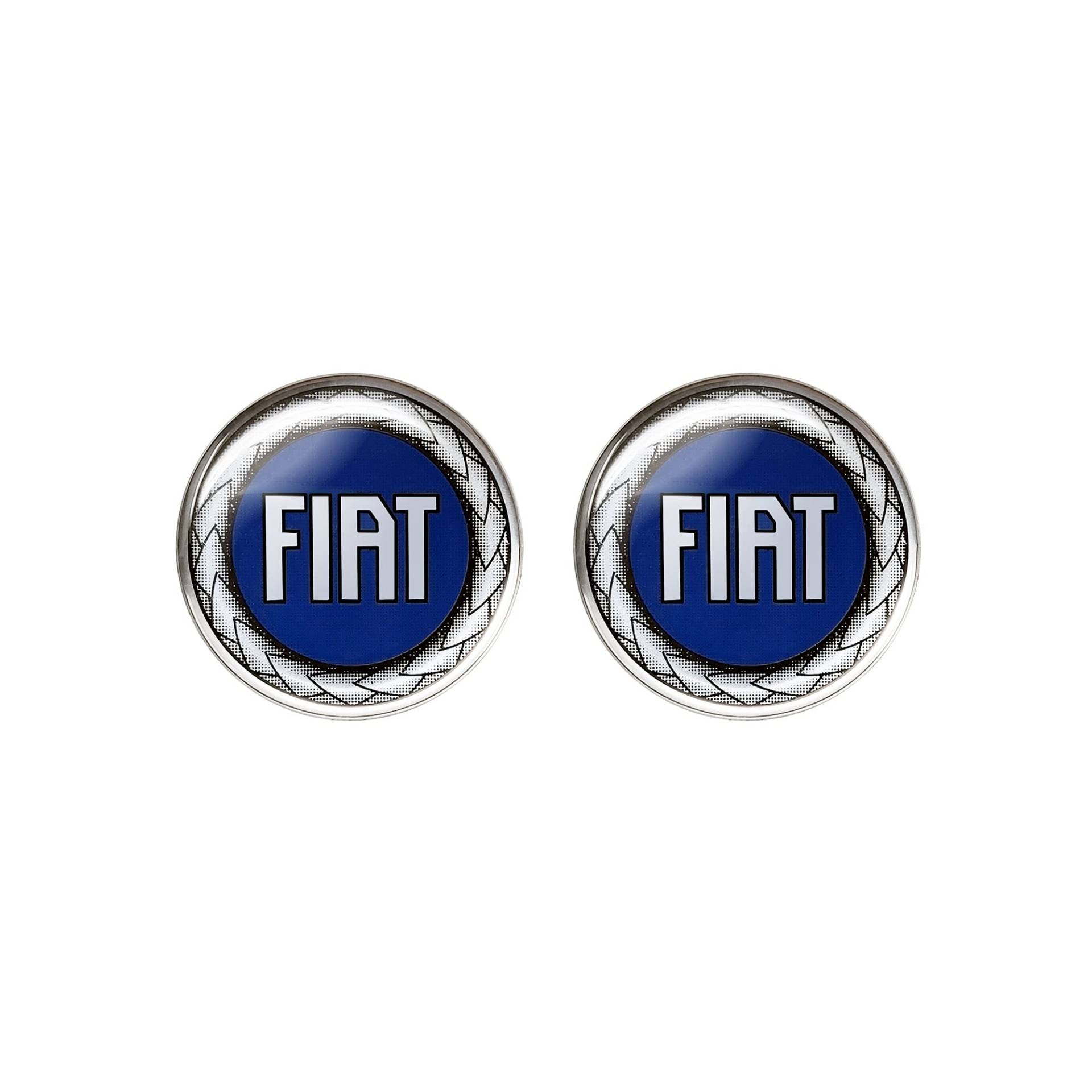 Fiat 21232 Offizieller 3D-Aufkleber, Vintage-Logo, blau, Durchmesser 12 mm, 2 Stück von Fiat