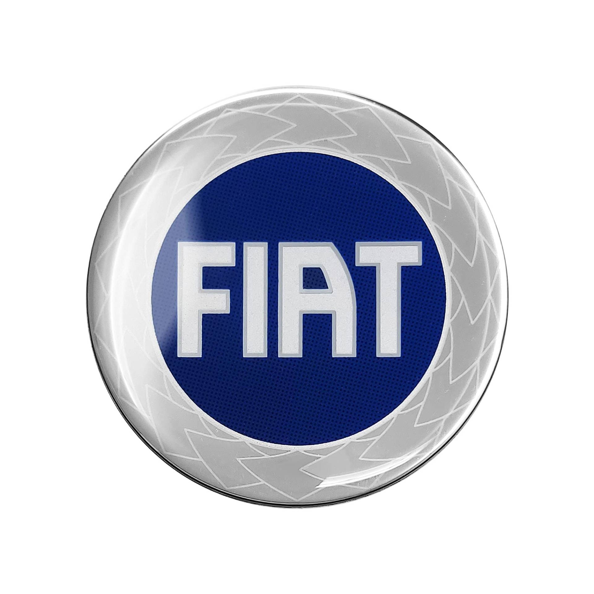 offizielles Logo Vintage blau 2 Stück Fiat 21232 3D-Aufkleber Durchmesser: 12 mm