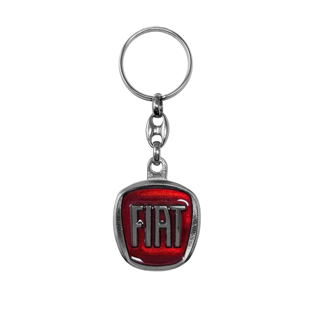 Fiat 21236 Schlüsselanhänger Logo aus Metall, Rot Fiat 21236 Schlüsselanhänger Logo aus Metall, Rot von Fiat