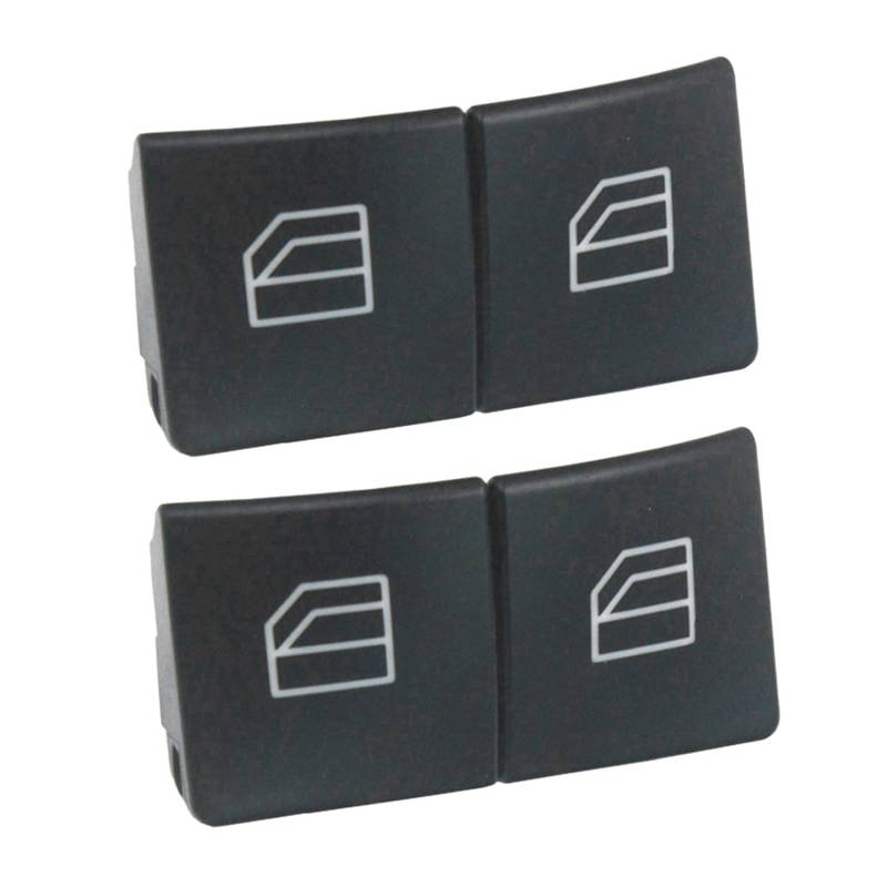 Ficher 4X Fenster Schalter Tasten Abdeckungen für W204 W212, Vordere + Rechte von Ficher