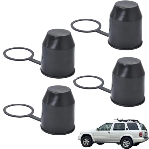 Anhängerkupplungsabdeckung, 4 Stück Schutzkappe für Anhängerkupplung, Kugelschutz mit Haken, Anhängerkupplung Kugelabdeckung, Ersatz für Anhängerkupplung, Wohnmobil-Anhängerzubehör Anhängerkupplungsabdeckung, 4 Stück Schutzkappe für Anhängerkupplung, Kugelschutz mit Haken, Anhängerkupplung Kugelabdeckung, Ersatz für Anhängerkupplung, Wohnmobil-Anhängerzubehör von Fierudeng
