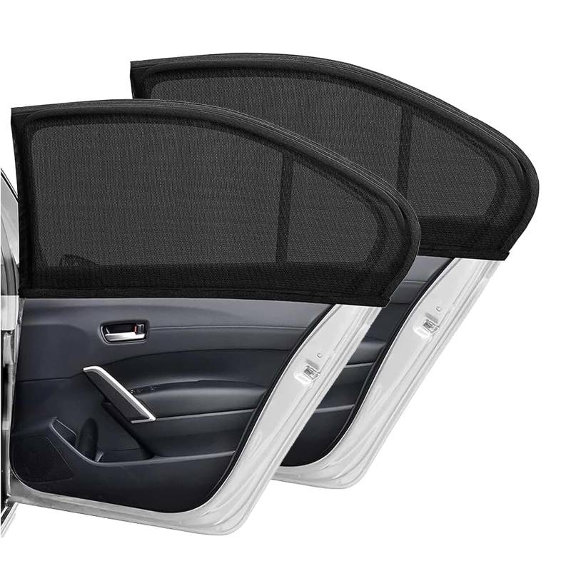 Filltown Sonnenschutz Auto Baby, 2 Stück Universal Elastizitä Sonnenblende Auto Netz, Sonnenschutz Autos Kinder Dehnbare mit UV Schutz, Hitzeschutz, 39,4 "x 21,2" Passend für Die Meisten Car SUV Vans von Filltown