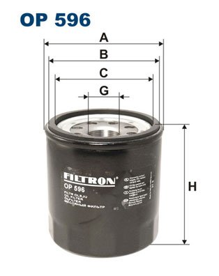 Ölfilter Filtron OP 596 von Filtron