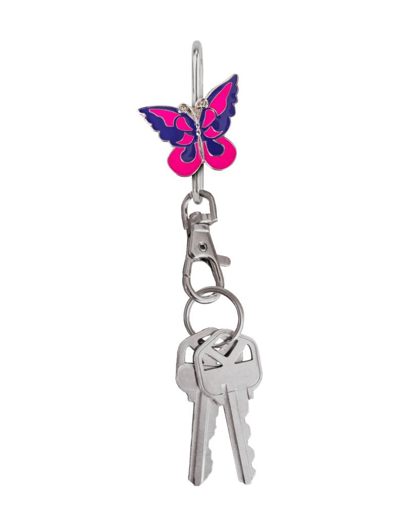 Schlüsselfinder für Damen, Schlüsselfinder, Auto-Schlüsselanhänger, niedlicher Geldbörsen-Organizer und Tragetaschen-Zubehör, Geschenke für Mama – Original, Heller Schmetterling, Einheitsgröße von Finders Key Purse