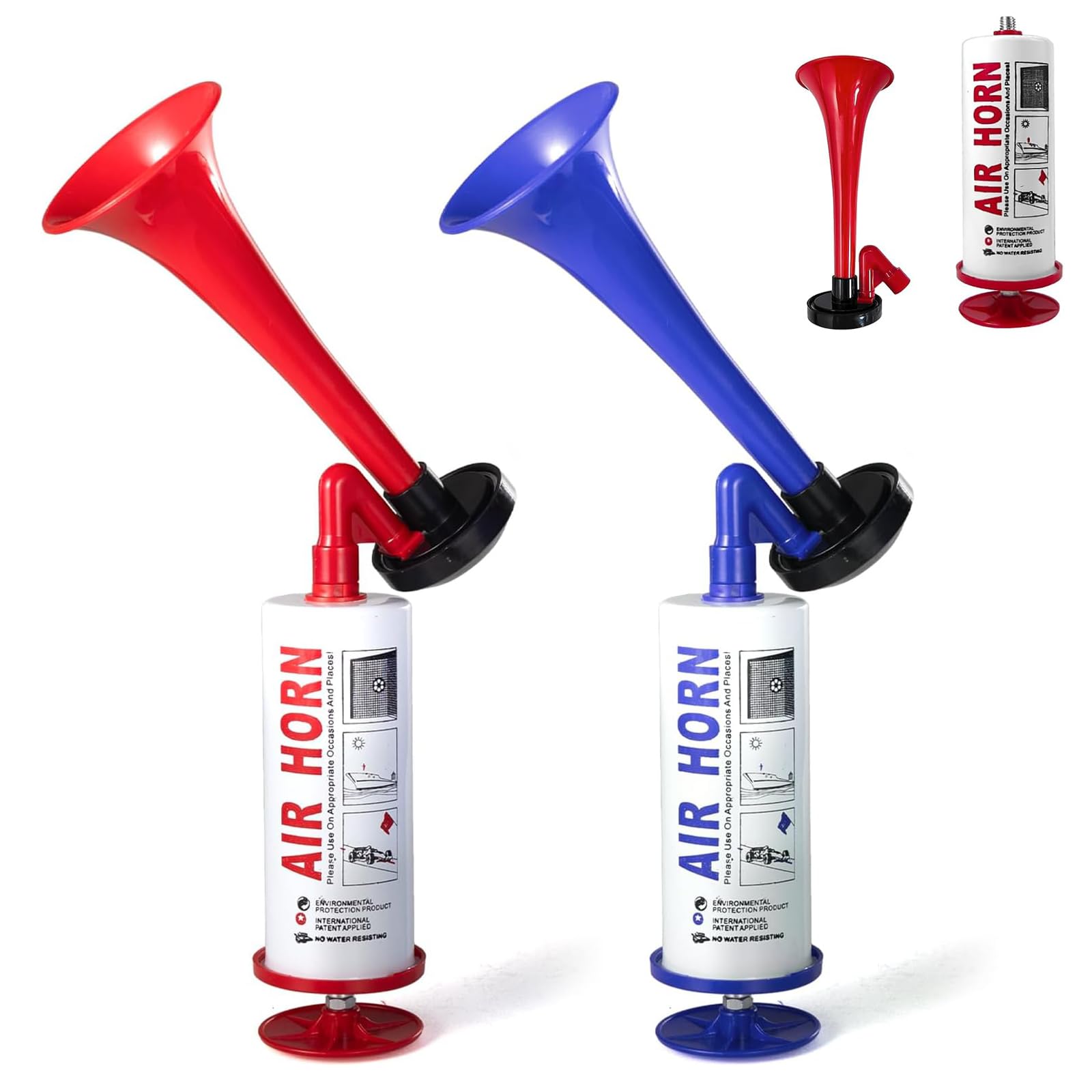 Fine jade2 2 Stück Airhorn Druckluft Hupe Druckluftfanfare Air Horn Extrem Laut Tragbare Krachmacher Horn für Sportveranstaltungen Bootfahren Partys Geburtstage Camping Graduierung Blau Fine jade2 2 Stück Airhorn Druckluft Hupe Druckluftfanfare Air Horn Extrem Laut Tragbare Krachmacher Horn für Sportveranstaltungen Bootfahren Partys Geburtstage Camping Graduierung Blau von Fine jade2