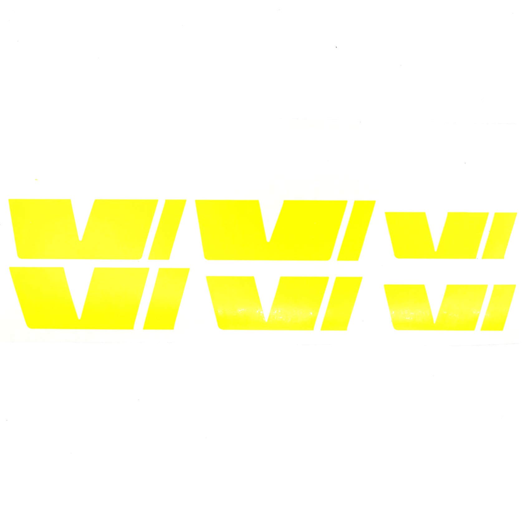Finest-Folia Emblem Folie Set passgenau für Innenflächen Skin Logo Aufkleber Kühlergrill (K035 Neon Gelb) von Finest-Folia