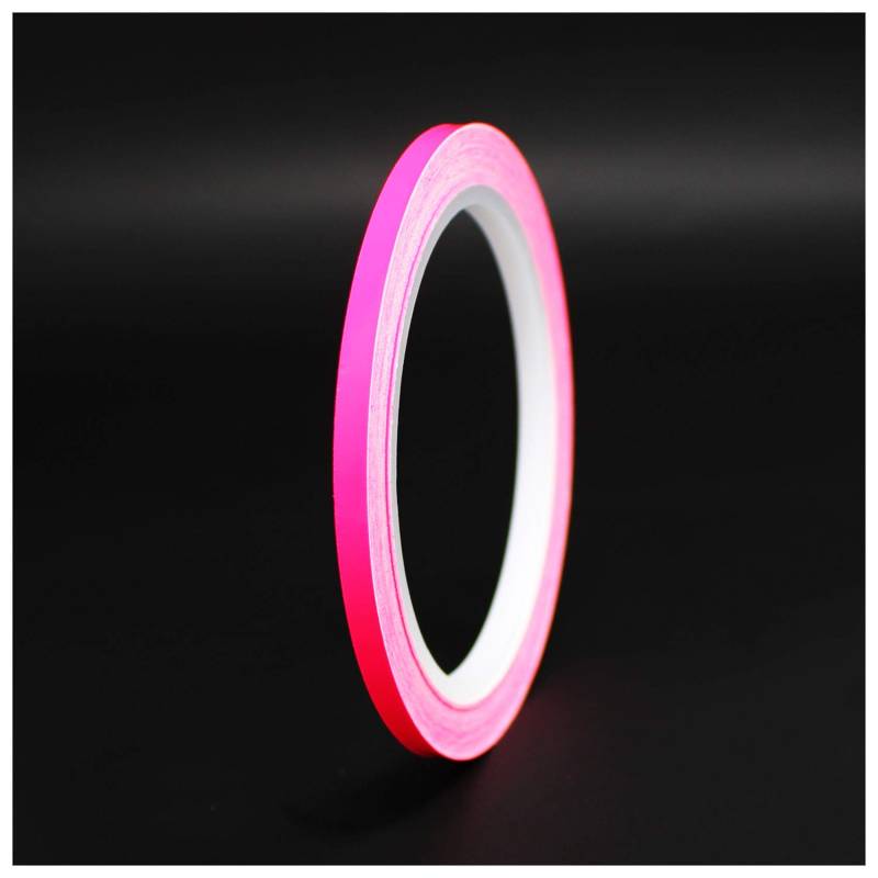 Finest Folia 10 Meter (0,79€/Meter) Glanz Zierstreifen Auto Motorrad Boot Modellbau Silber Chrom Dekorstreifen Seitenstreifen (Neon Pink, 3mm Breite) von Finest Folia