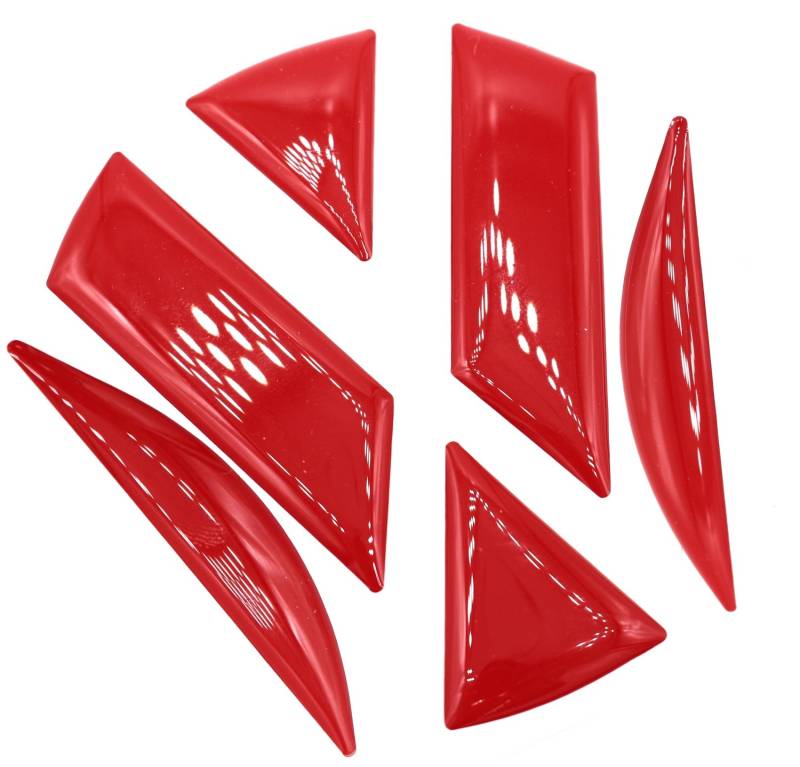 3D Emblem Gel Aufkleber hinten von Finest-Folia DM001 (Rot) von Finest Folia