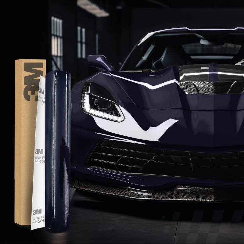 3M 2080 Car Wrapping Folie Selbstklebende Autofolie für Auto Motorrad Boot 3D Lackschutzfolie mit Luftkanälen zum Folieren (G127 Gloss Boat Blue, 22,86m x 152cm (Vollrolle)) von Finest Folia
