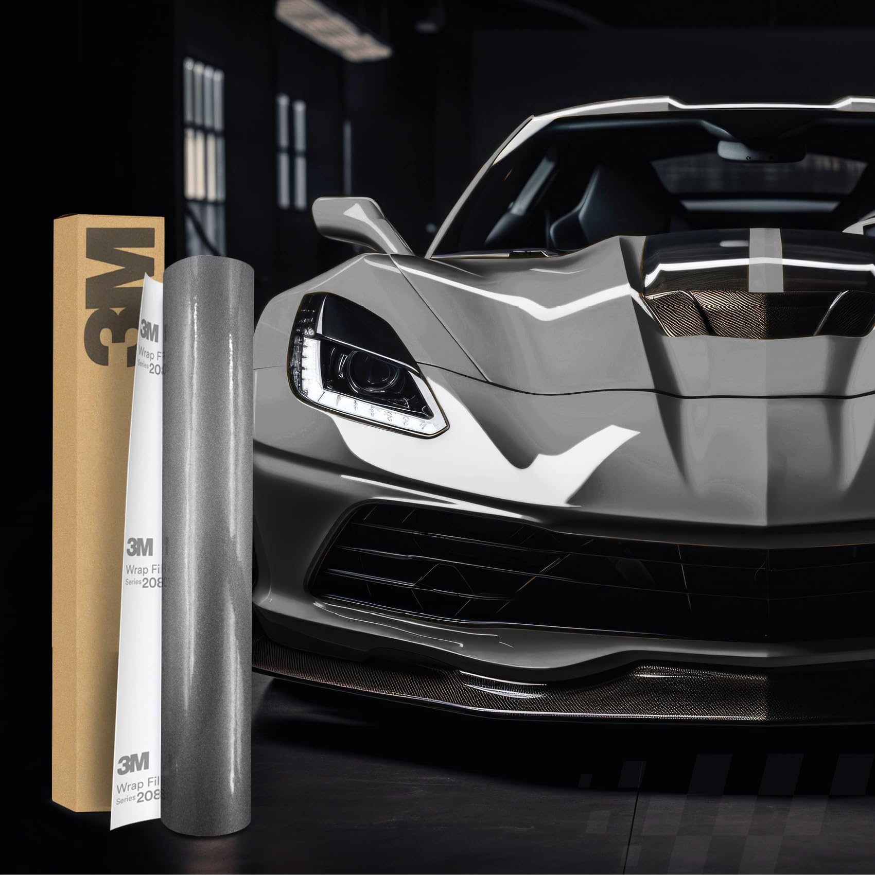 3M 2080 Car Wrapping Folie Selbstklebende Autofolie für Auto Motorrad Boot 3D Lackschutzfolie mit Luftkanälen zum Folieren (G201 Gloss Anthracite, 22,86m x 152cm (Vollrolle)) von Finest Folia