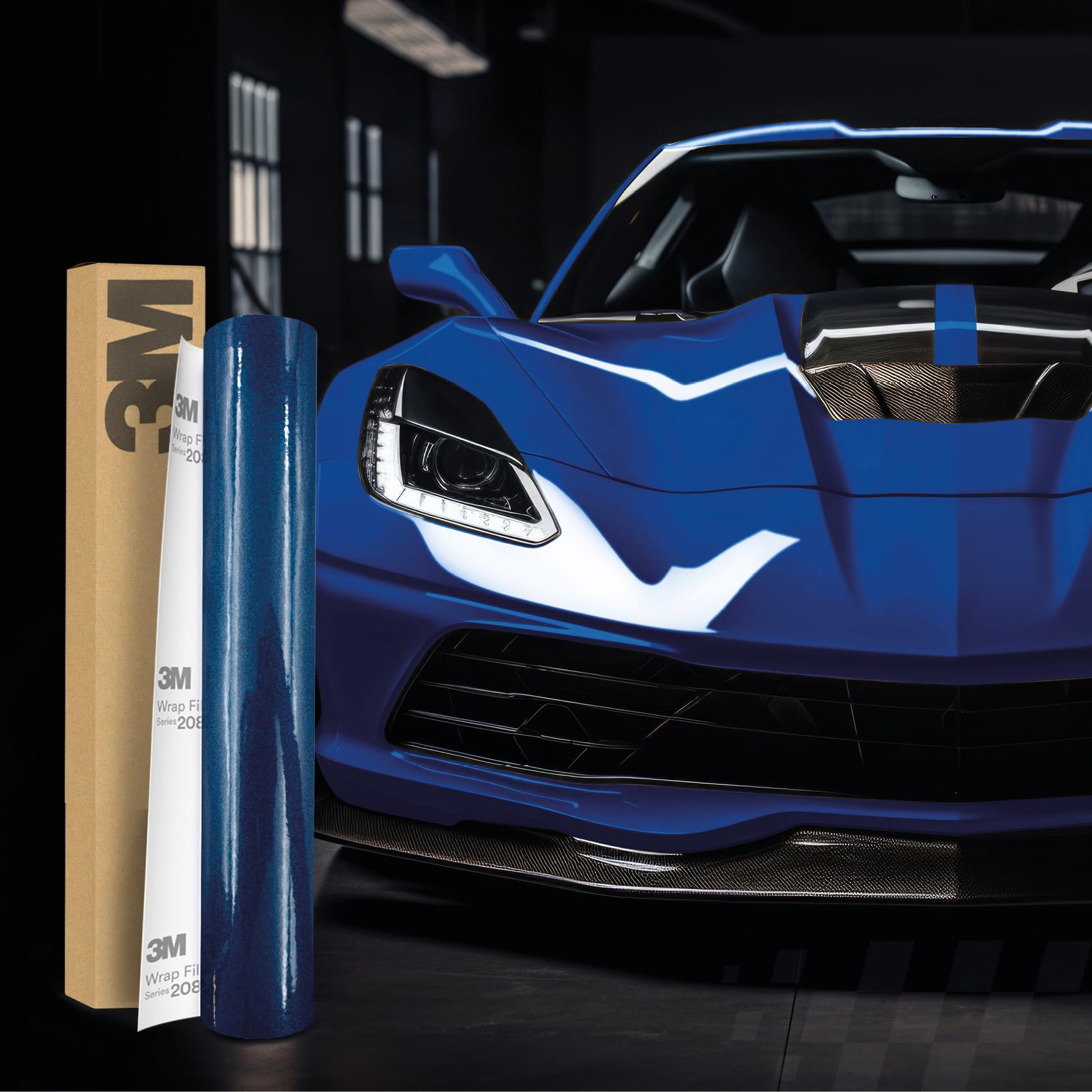 3M 2080 Car Wrapping Folie Selbstklebende Autofolie für Auto Motorrad Boot 3D Lackschutzfolie mit Luftkanälen zum Folieren (G217 Gloss Deep Blue Metallic, 450 x 152cm) von Finest Folia