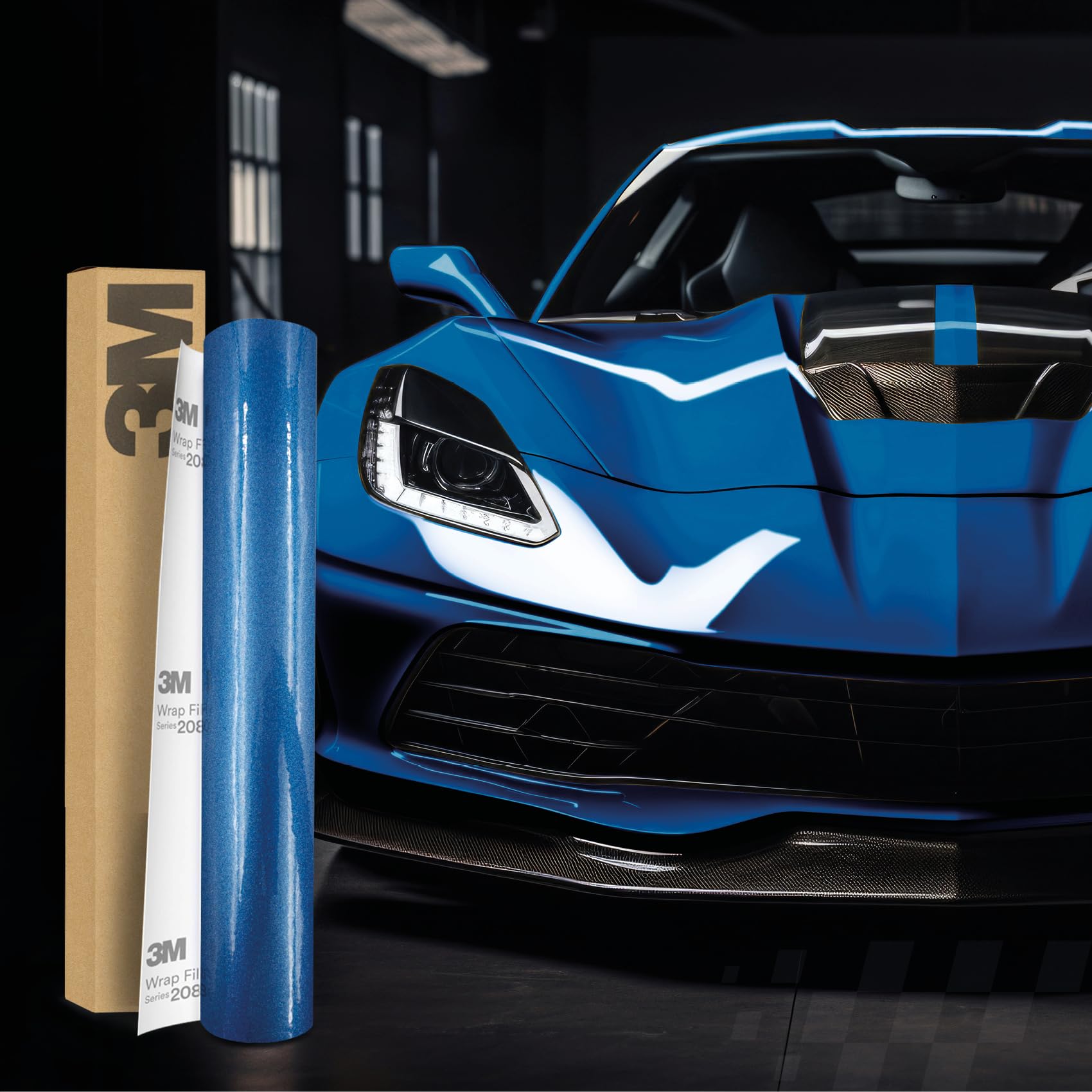 3M 2080 Car Wrapping Folie Selbstklebende Autofolie für Auto Motorrad Boot 3D Lackschutzfolie mit Luftkanälen zum Folieren (G227 Gloss Blue Metallic, 450 x 152cm) von Finest Folia