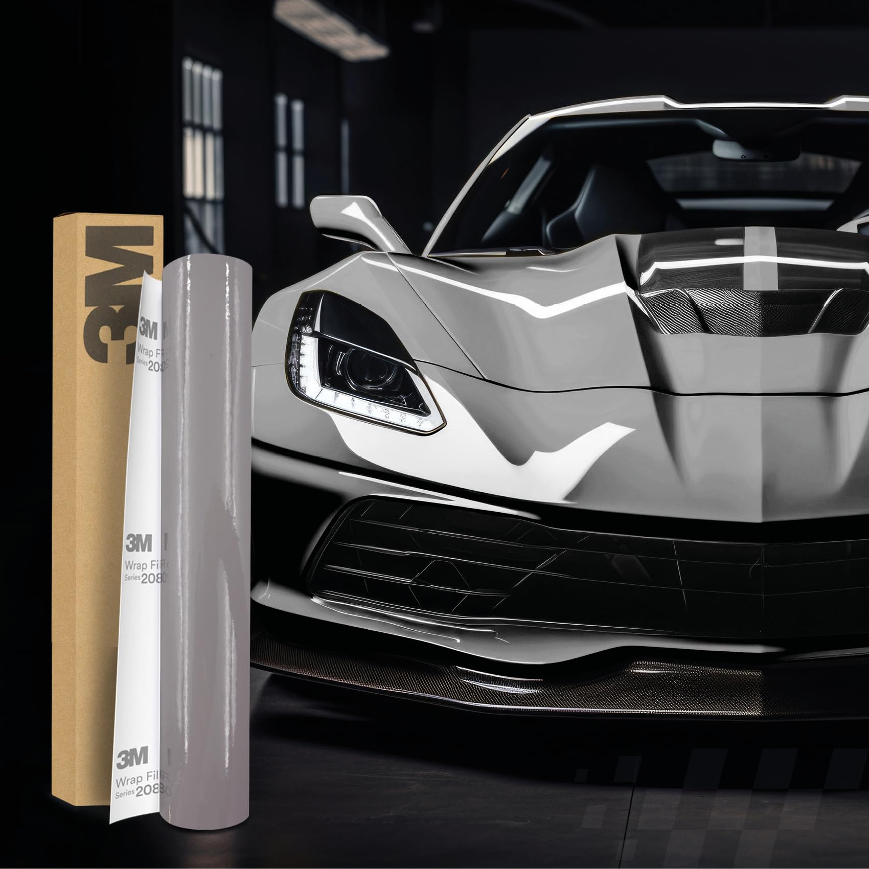 3M 2080 Car Wrapping Folie Selbstklebende Autofolie für Auto Motorrad Boot 3D Lackschutzfolie mit Luftkanälen zum Folieren (G31 Gloss Storm Grey, 450 x 152cm) von Finest Folia