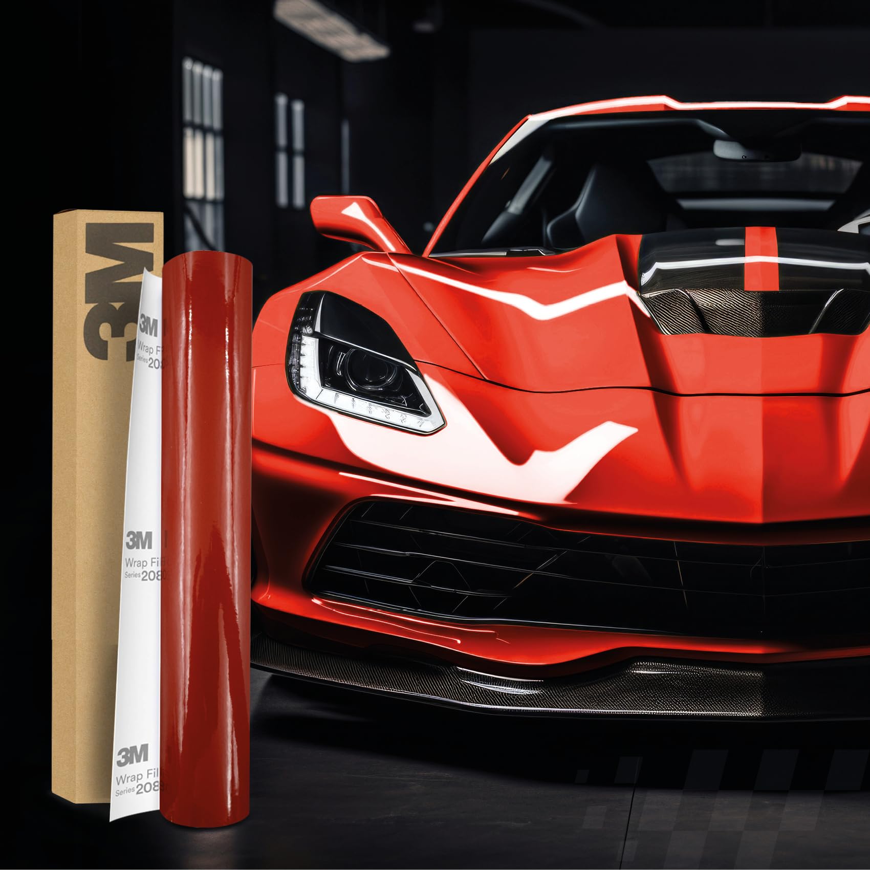 3M 2080 Car Wrapping Folie Selbstklebende Autofolie für Auto Motorrad Boot 3D Lackschutzfolie mit Luftkanälen zum Folieren (G363 Gloss Dragon Fire Red, 500 x 152cm) von Finest Folia