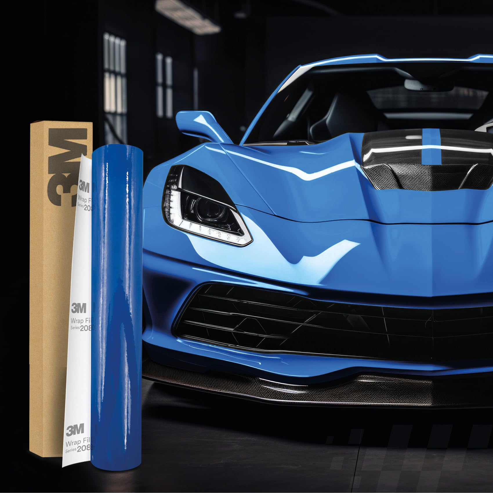 3M 2080 Car Wrapping Folie Selbstklebende Autofolie für Auto Motorrad Boot 3D Lackschutzfolie mit Luftkanälen zum Folieren (G47 Gloss Intense Blue, 22,86m x 152cm (Vollrolle)) von Finest Folia